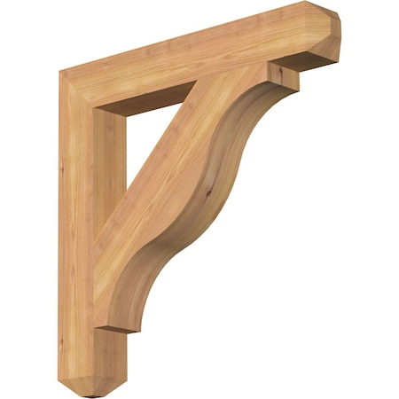 Ekena Millwork Funston Craftsman Smooth Bracket, Western Red Cedar, 3 1/2"W x 24"D x 24"H BKT04X24X24FST04SWR